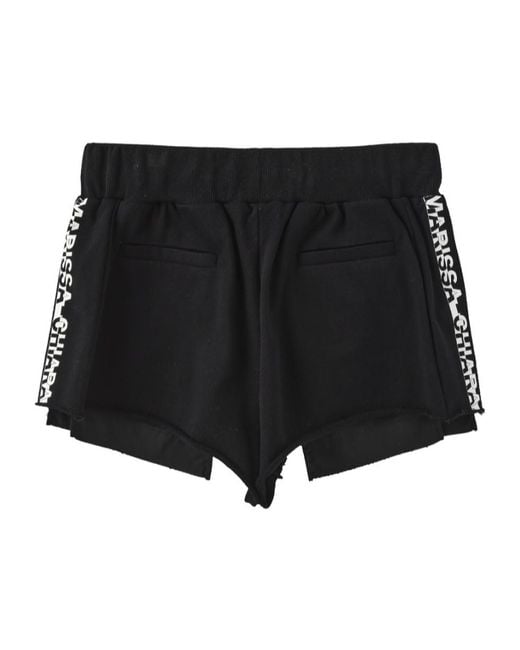 Marissa Chiara Black Elastic Waist Shorts