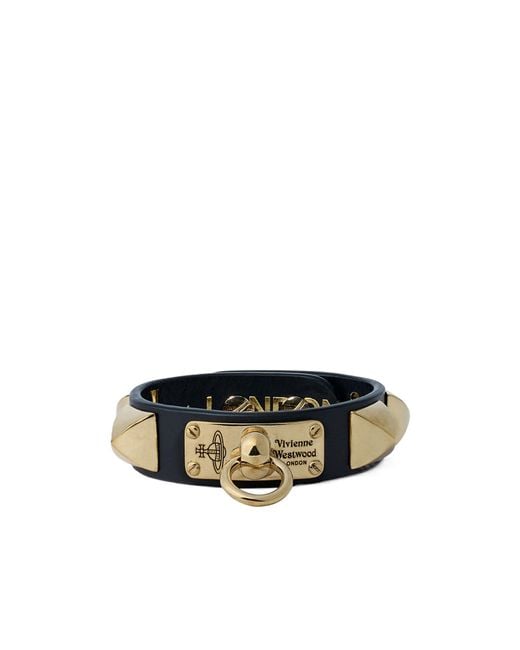 Vivienne Westwood White Polly Logo Engraved Bracelet