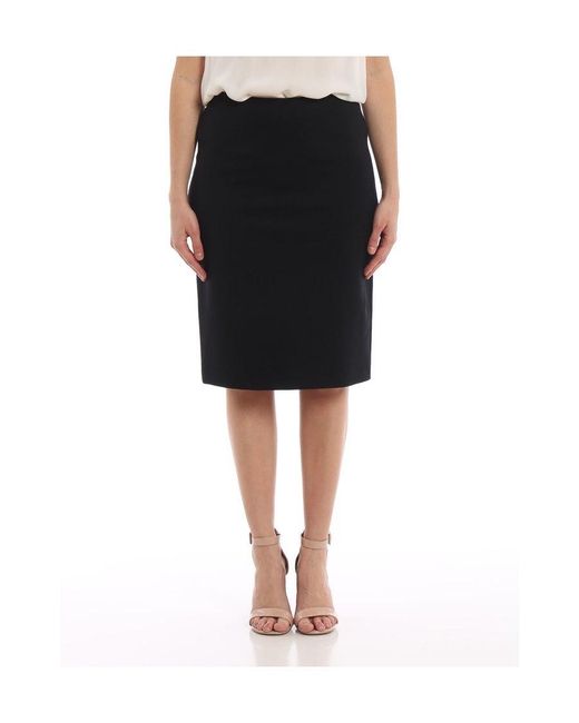 Emporio Armani Black High-Waist Pencil Skirt