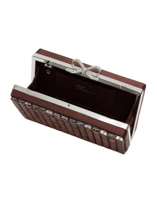 Self-Portrait Brown Chainmail Clutch Bag
