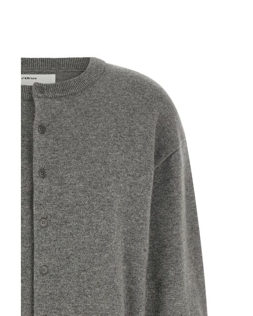 Extreme Cashmere Gray Long-Sleeve Button-Front Cardigan