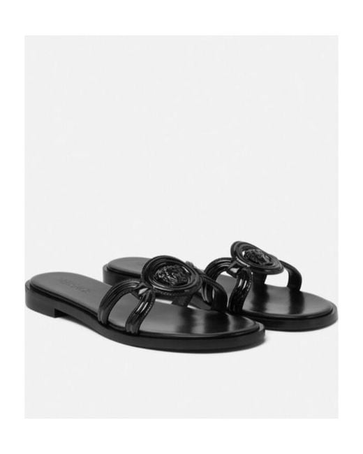 Versace Black Medusa 95 Slip-On Sandals
