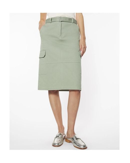 Maison Kitsuné Green Maison Kitsuné Belted Utility Skirt