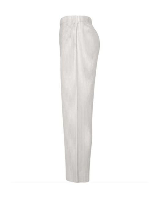 Homme Plissé Issey Miyake Gray Homme Plissé Issey Miyake Pleated Trousers for men