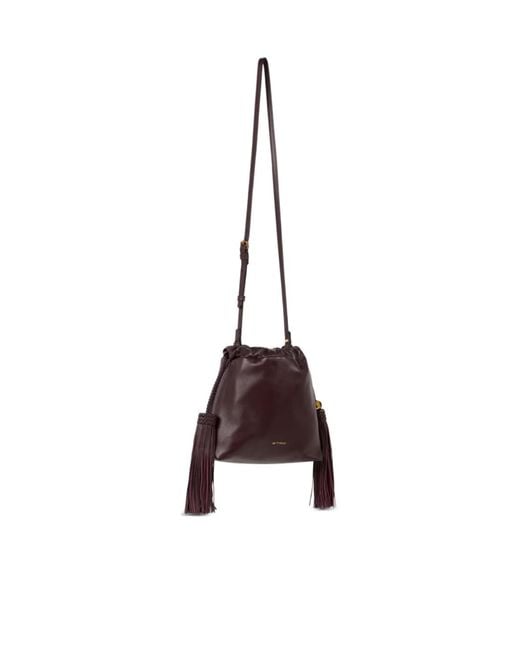 Etro Brown Mini Leather Kalispera Bag With Tassels