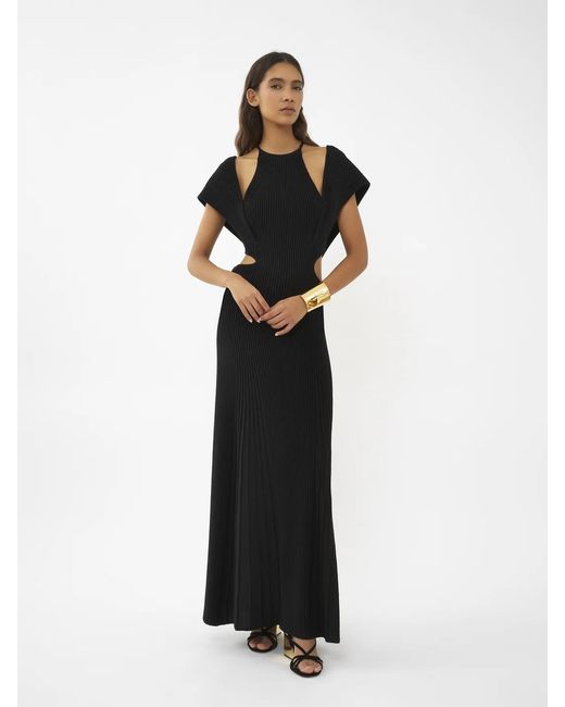 Chloé Black Chloé Cut-Out Sleeveless Maxi Dress