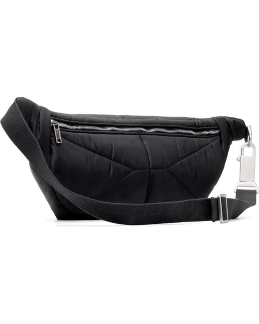 Moncler Black Rick Owens Quilted Zipped Belt Bag for men