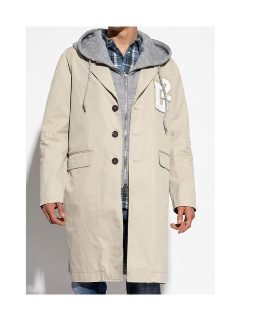 DSquared² White Hooded Coat for men