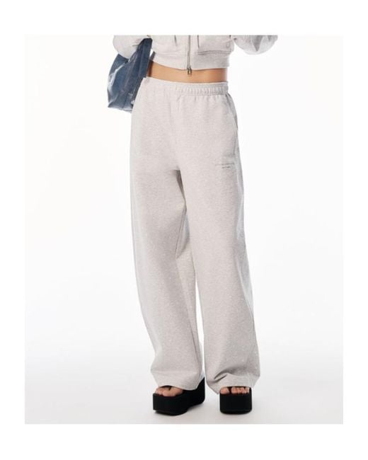 Alexander Wang White Straight-Leg Pants