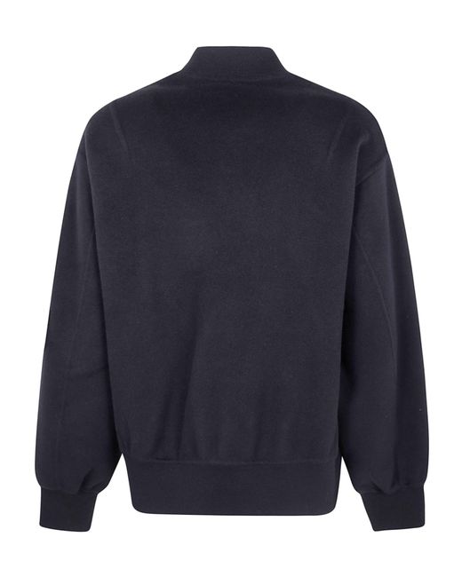 Semicouture Blue Zip-Up Bomber Jacket