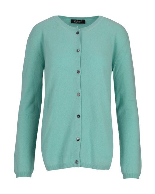 Lela Rose Green Crew-Neck Cardigan