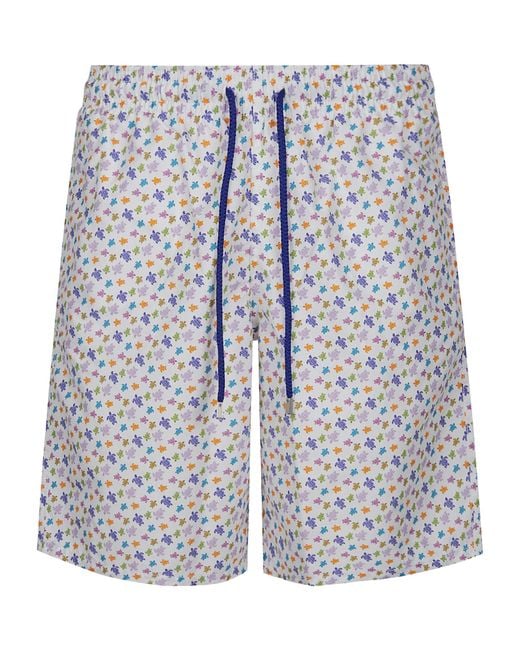 Vilebrequin Blue Ronde Des Tortues Print Swim Shorts for men