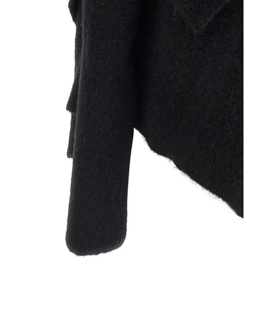 Rick Owens Black Long-Sleeve Cardigan