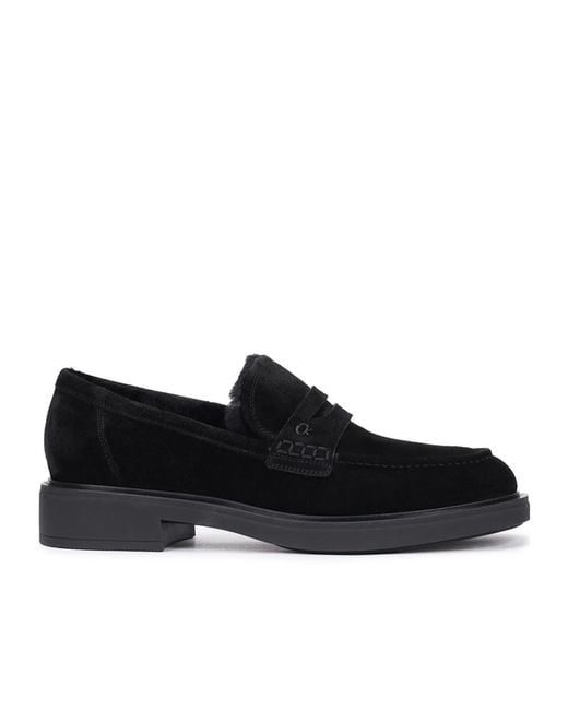 Gianvito Rossi Black Harris Loafer Shoes