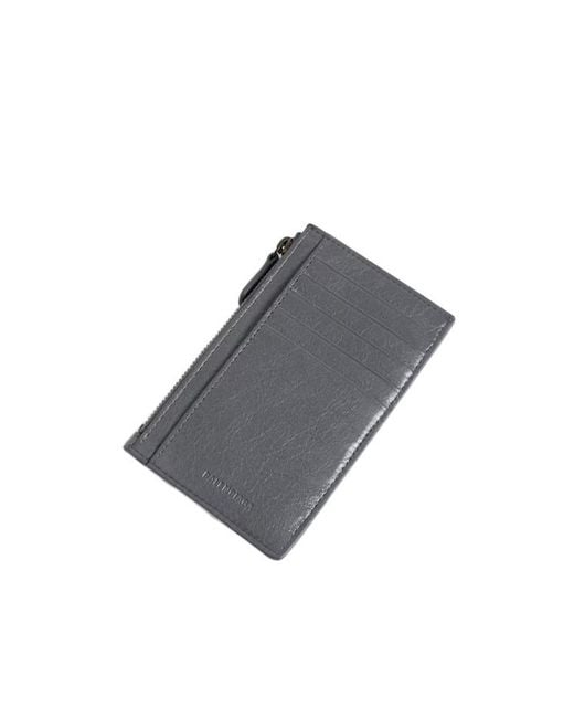 Balenciaga Gray Le City Long Coin And Card Holder