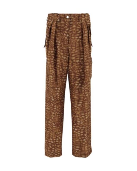 Dries Van Noten Brown Belt Loop Casual Pants