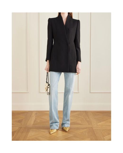 Valentino Black V-Neck Long-Sleeved Jacket