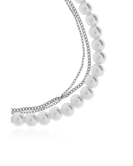 AllSaints Metallic Double-Layer Structure Design Bracelet