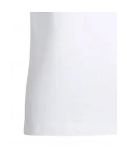 EA7 White Logo Round-Necked T-Shirt for men