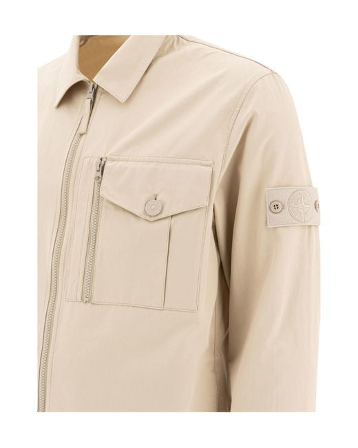 Stone Island Natural Compass Patch Zipped Jacket for men