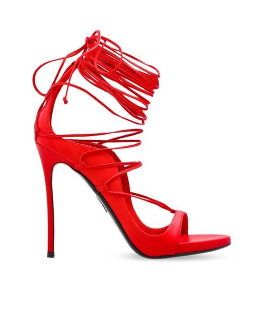 DSquared² Red Vaquera X D2 Riri Heeled Sandals