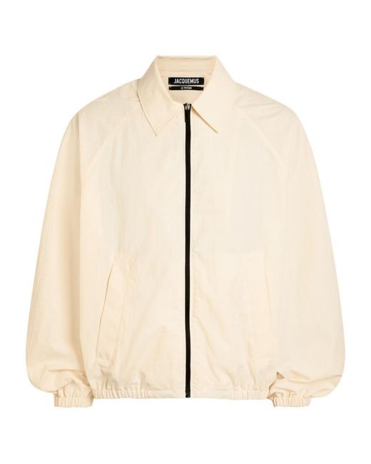Jacquemus Natural Le Coupe Vent Logo-Embroidered Shell Jacket for men