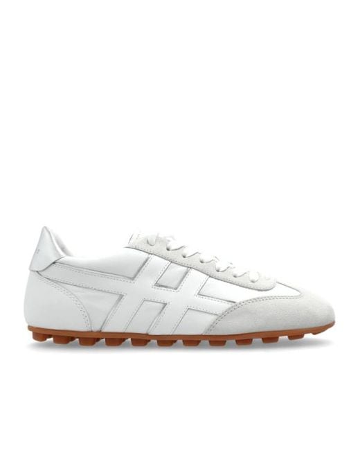 Hogan White Olympia Side H Patch Sneakers