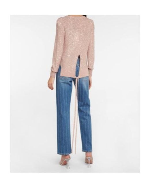 Stella McCartney Pink Sequin-Embellished Cardigan