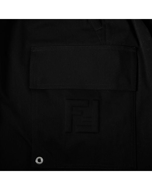 Fendi Black Casual Cargo Pants for men