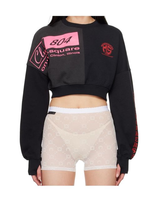 MARINE SERRE Black Graphic Sweatshirt