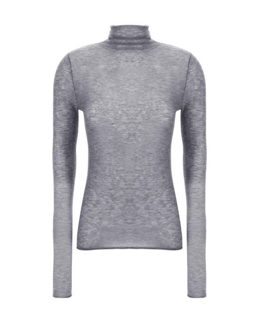Pinko Blue Moss Turtleneck Knitted Jumper