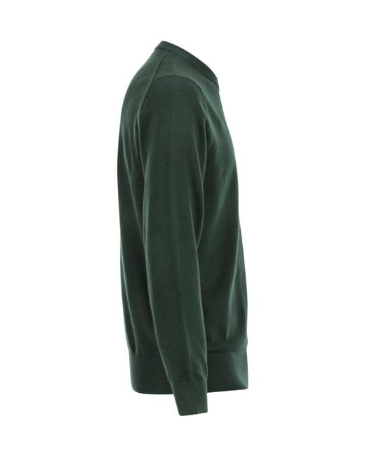 Mc2 Saint Barth Green Logo Embroidered Jumper for men