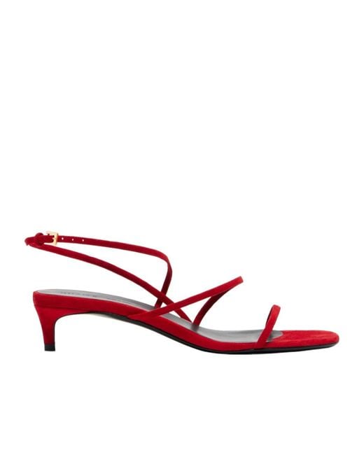 Khaite Red Loop 35 High-Heeled Sandals