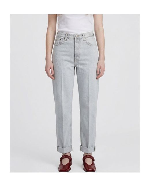 Dondup Gray Cuffed Jeans