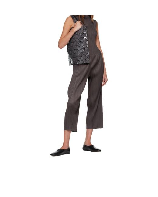 Issey Miyake Black Lucent Geometric Tote Bag