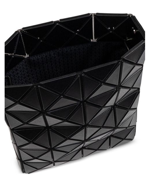 Issey Miyake Black Prism Matte Geometric Patterned Shoulder Bag