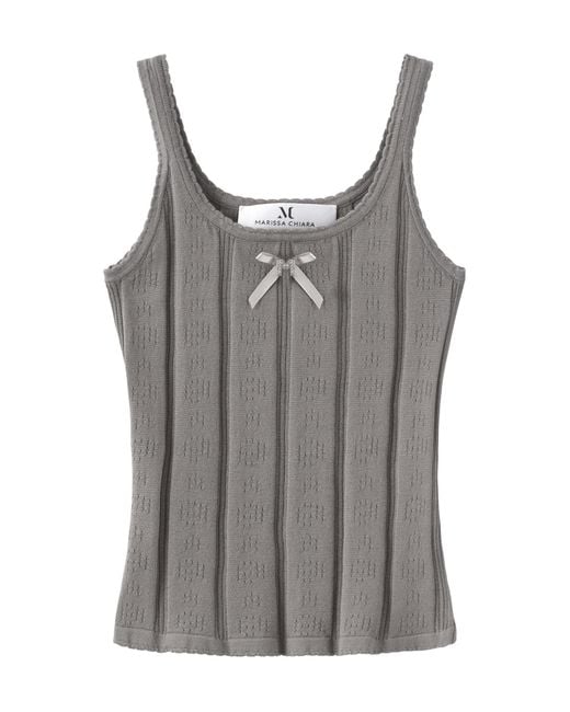 Marissa Chiara Gray Camisole Knitted Vest
