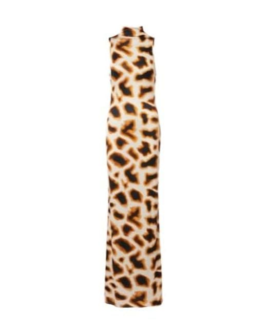 Christopher Esber Metallic Animal-Print Maxi Dress