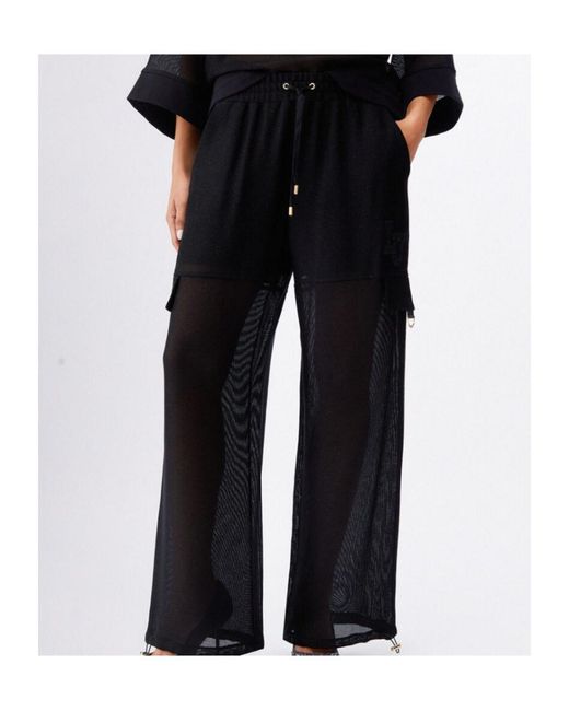 Liu Jo Black Drawstring Cargo Pants