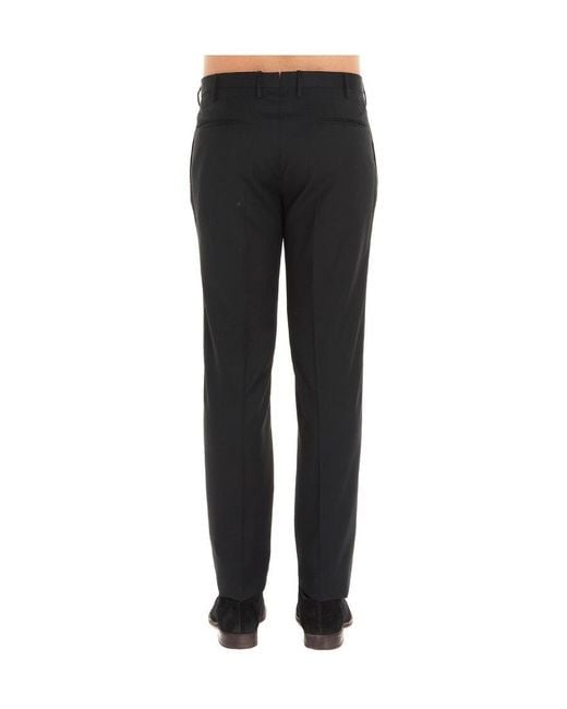 Incotex Black Straight Leg Trousers for men