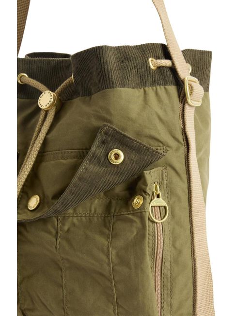 Barbour Green Mia Drawstring Tote Bag