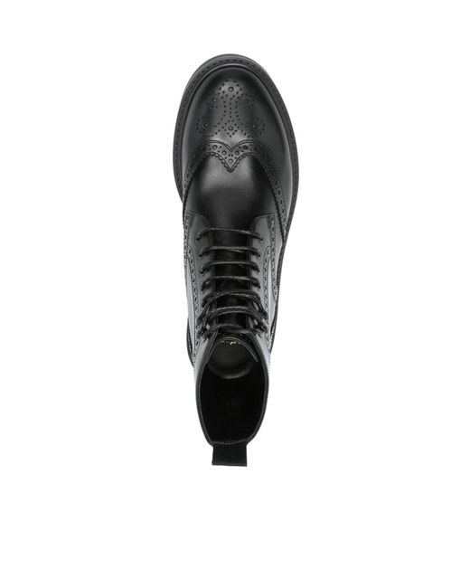 Saint Laurent Black Round-Head Short Boots for men
