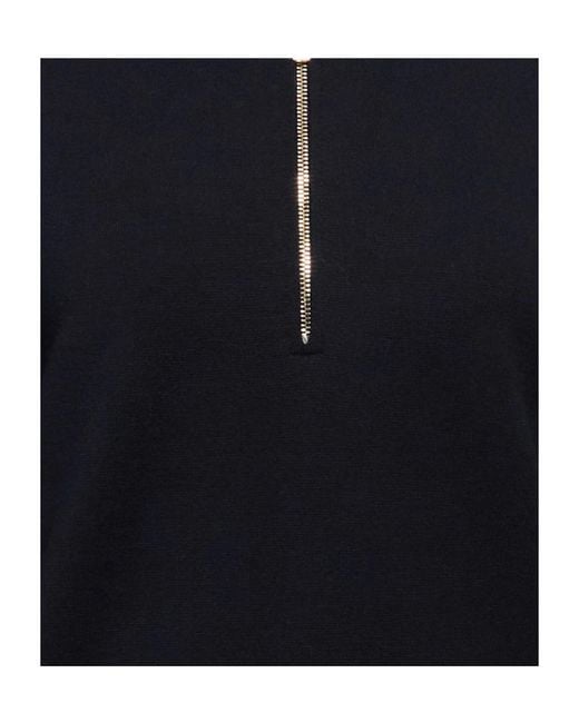 Max Mara Black Solid Lightweight Short Sleeve Knit Top