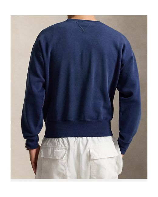 Polo Ralph Lauren Blue Logo-Print Sweatshirt for men
