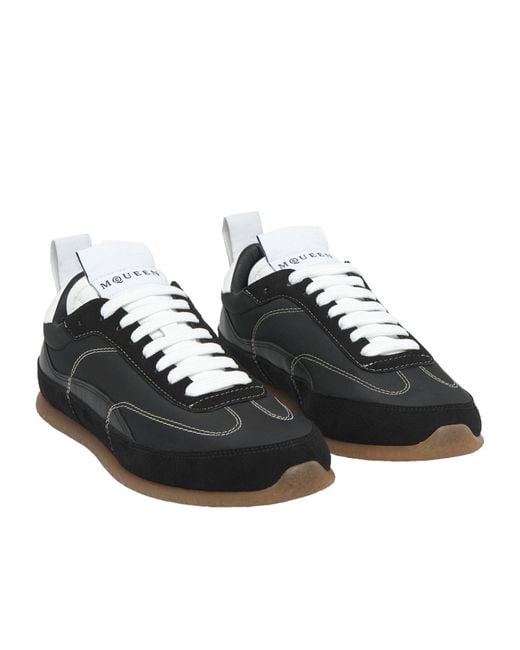 McQueen Black Ec1 Lace-Up Sneakers