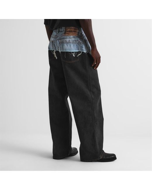 Acne Gray Wide Leg Jeans for men