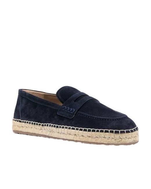 Gianvito Rossi Blue Round Toe Slip-On Espadrilles for men