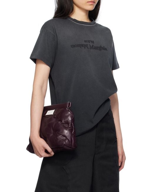 Maison Margiela Black Reverse Logo Detailed Crewneck T-Shirt