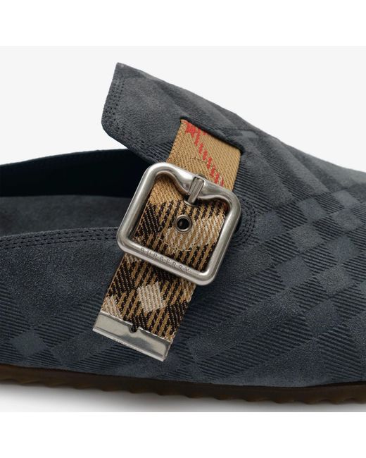 Burberry Brown Check Urchin Clogs for men