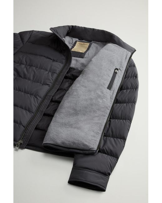 Woolrich Blue Lightweight Down Jacket for men